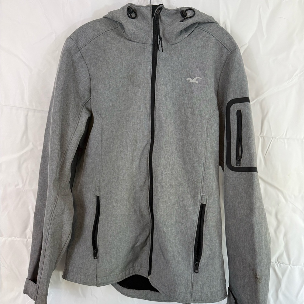 Hollister Gray Windbreaker Jacket